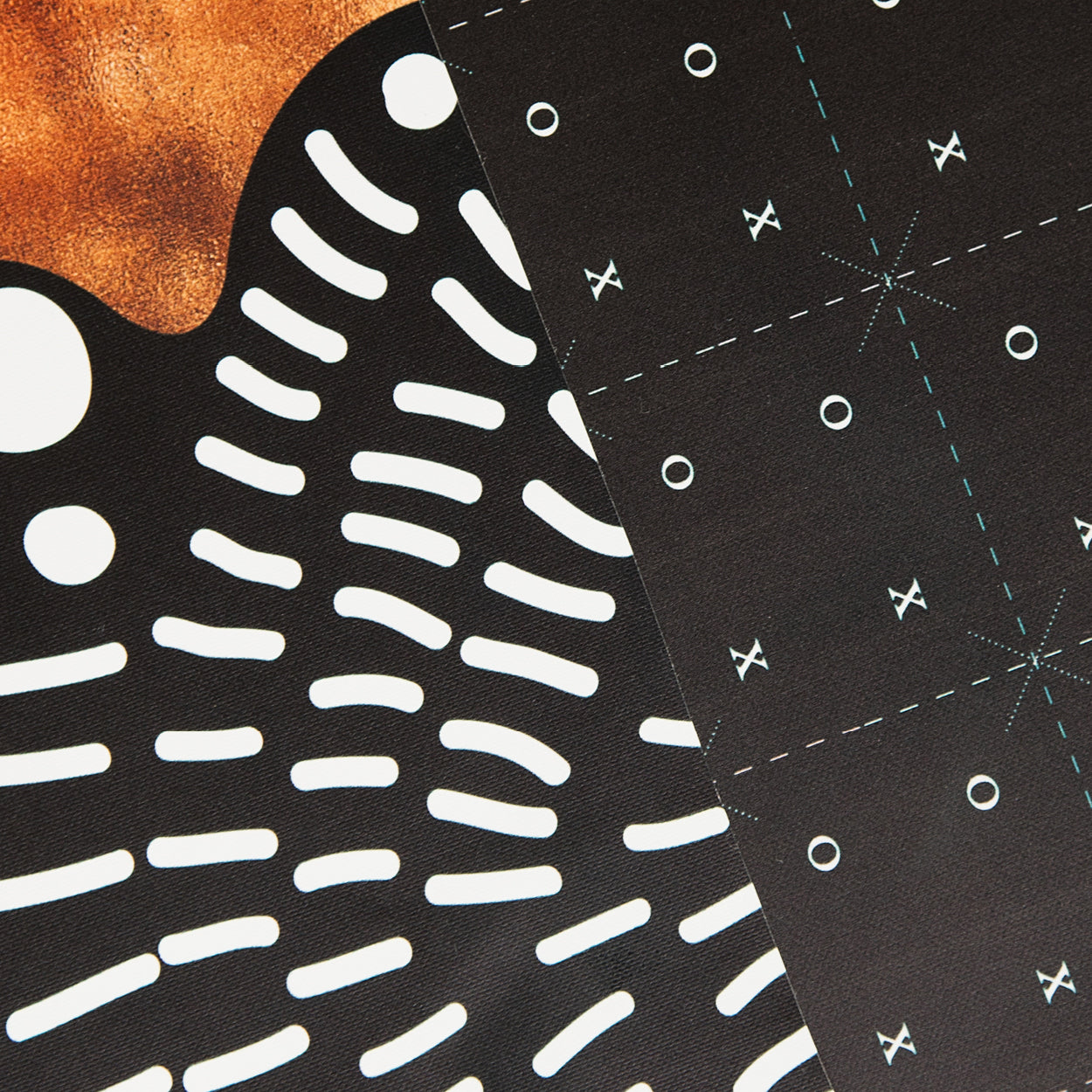 MESS MAT - Black, White & Copper